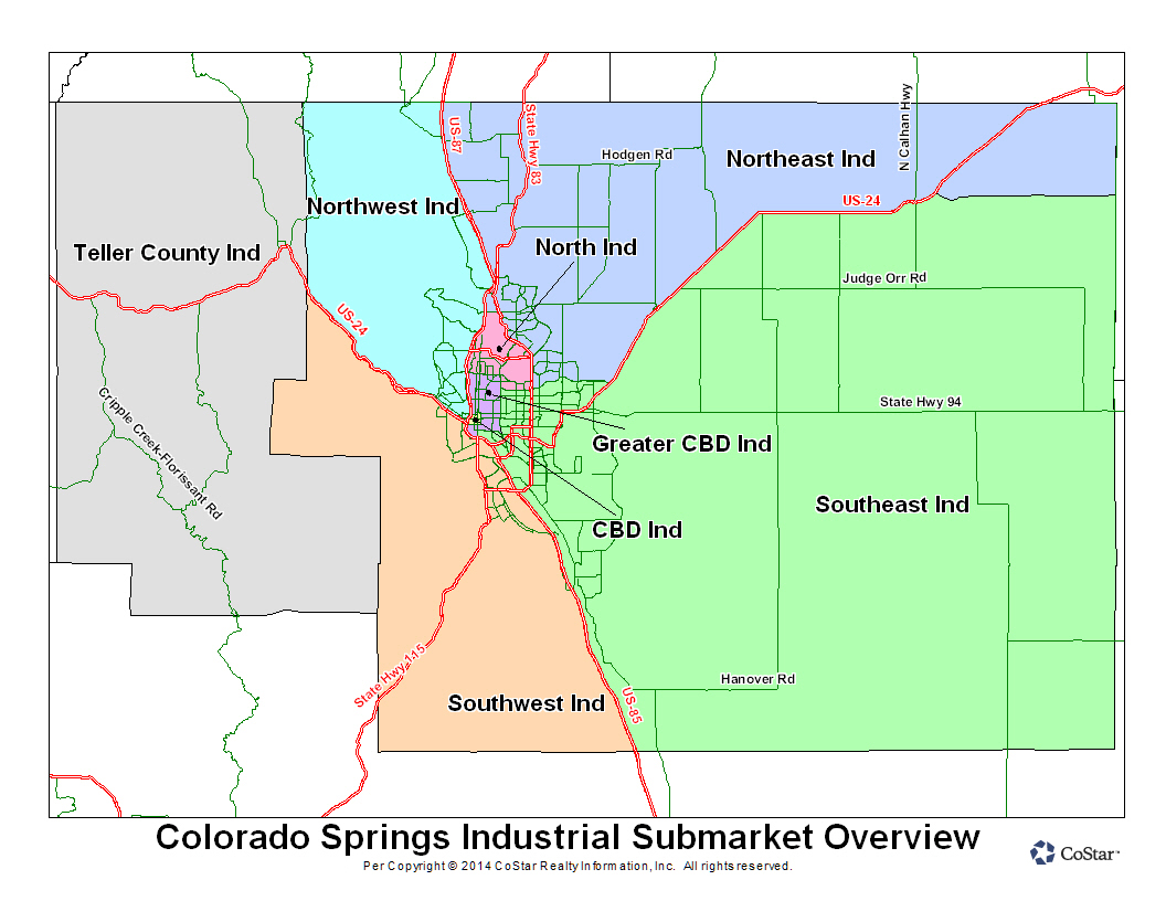 Industrial Submarket Map-Costar-Colorado Springs